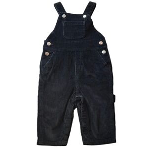 Hanna Andersson Black Corduroy Overalls Size 70 (6-12 Months)